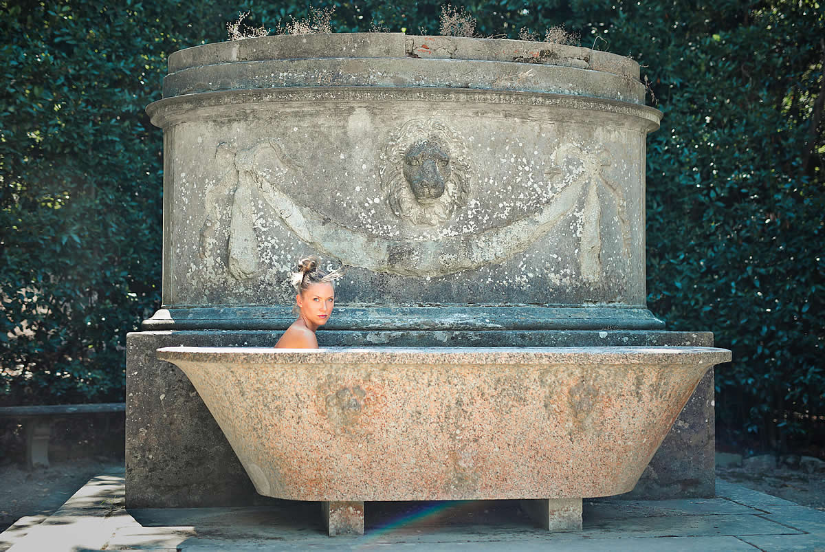Women, Culture and Peace (WCP) introduction, woman in bathtub