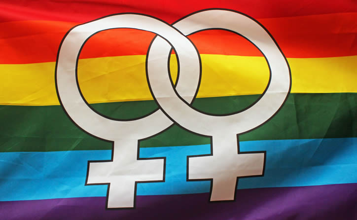 double-Venus symbol, two interlocked ♀ signs, symbol of lesbian identity and solidarity.