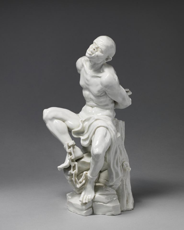 Figure of an Enslaved African Man, 18th-century Doccia porcelain sculpture depicting the Transatlantic Slave Trade, from The Metropolitan Museum of Art.