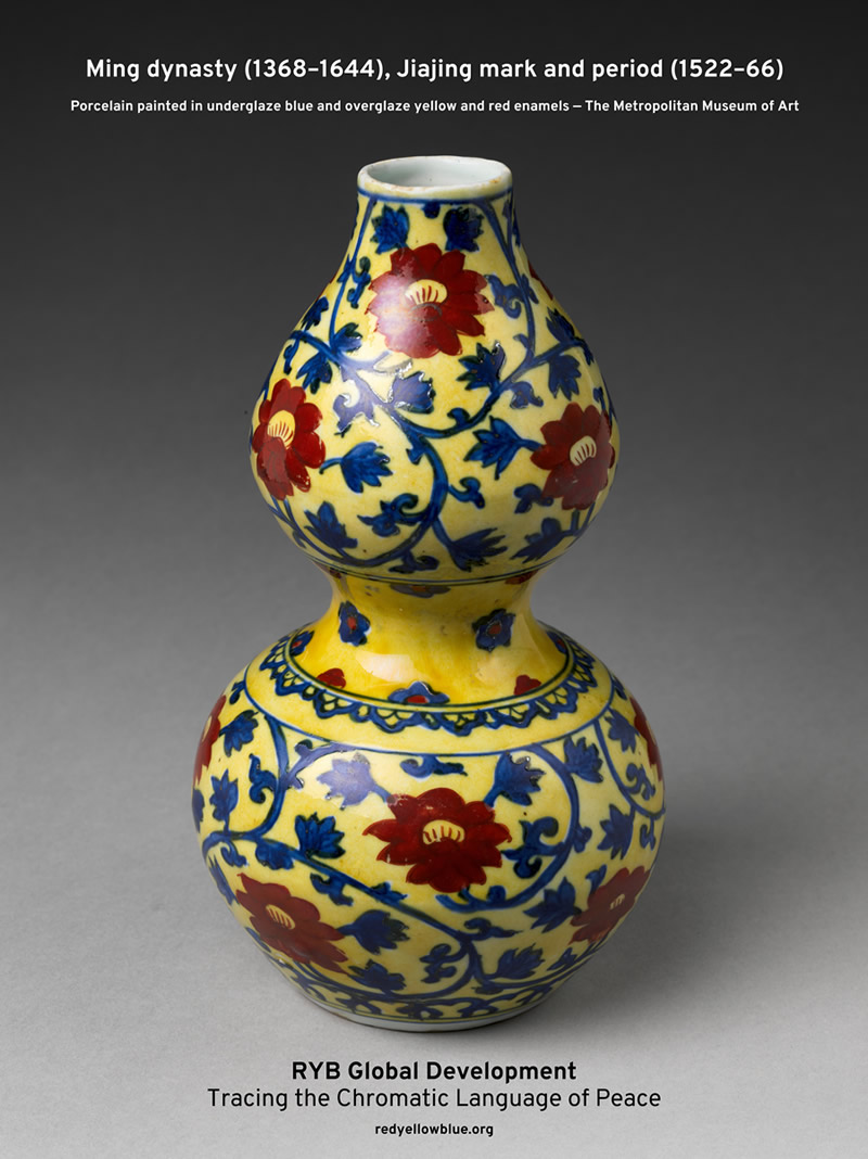 About RYB, Red Yellow Blue Silk Road vase Ming dynasty China